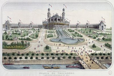 The Palais du Trocadero at the Exposition Universelle in Paris by French School